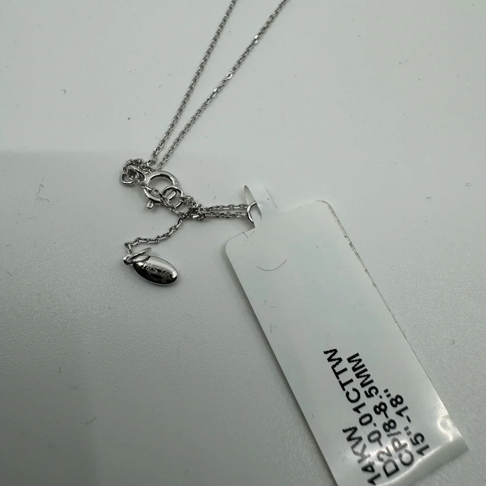 Tara Cultured Pearl and Diamond Pendant Necklace on 14k White Gold Chain - Picture 7 of 7